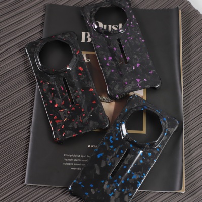 适用于华为Mate70RS非凡大师碳纤维漏标轻薄防摔高级手机壳商务新款硬壳金箔锻造系列