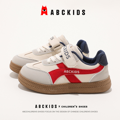 abckids男童鞋2026秋季新款板鞋儿童休闲运动鞋德训鞋中小童女孩 — 3