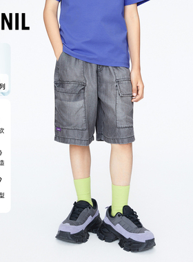 【商场同款】安奈儿童装男童牛仔五分裤夏新款工装风裤子AB426606