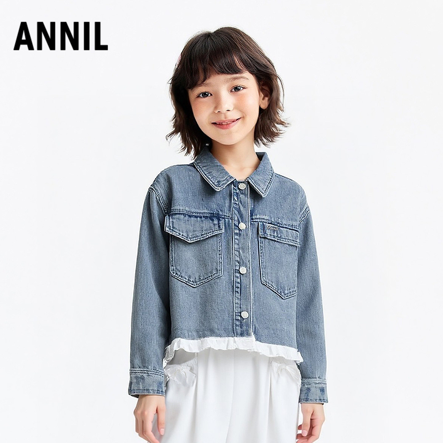安奈儿童装女童牛仔外套2026春新款,童装/婴儿装/亲子装,儿童牛仔外套,淘宝优惠券,粉丝福利购,淘宝优惠卷