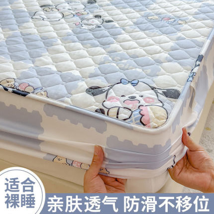 品牌折扣夹棉床笠罩单件亲肤床罩床套2026新款防滑床垫保护罩四季