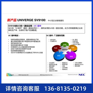 NEC程控交换机 SL2100电话交换机112模拟分机