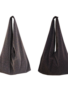 原创自制 特殊材质银灰色打结包袱包 复古文艺包袱单肩包 百搭