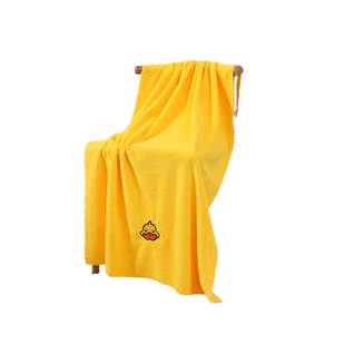 拍一发三小黄鸭浴巾不掉毛吸水柔软浴巾货架珊瑚绒