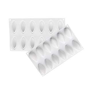 AiChef艾奇馥12连贝壳夹心法式慕斯蛋糕装饰巧克力烘焙硅胶模具