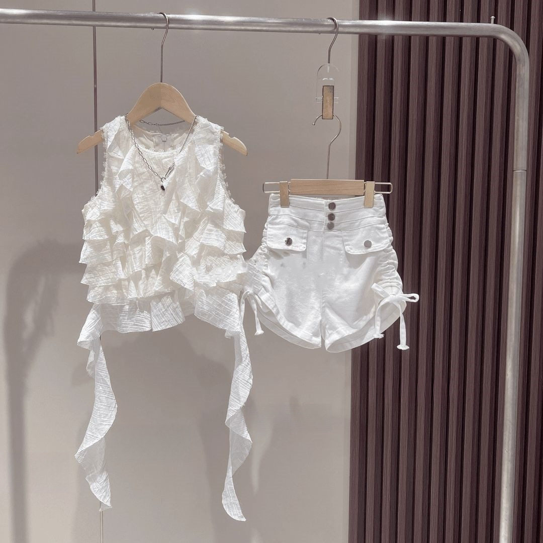 女童夏季新款两件套韩版个性设计儿童运动套装