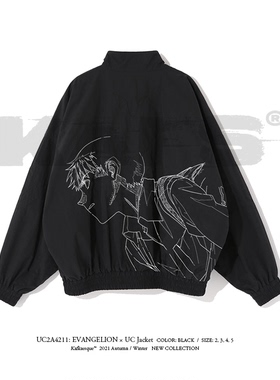 新世纪福音战士EVA联名外套UNDERCOVER男女秋冬潮牌宽松刺绣茄克