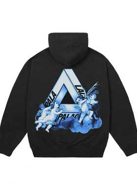 palace 25fw 秋冬天使字母印花连帽卫衣男女同款帽衫潮牌上衣