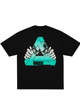 palace fw25 三角眼睛印花T恤潮牌宽松全棉休闲半袖男女同款短袖