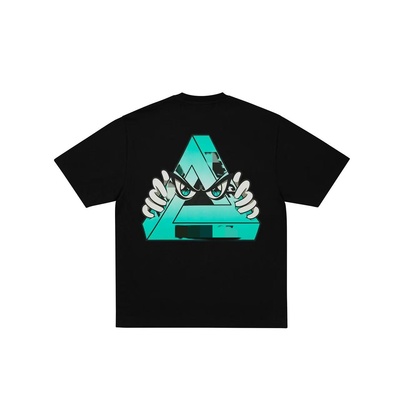 palace fw25 三角眼睛印花T恤潮牌宽松全棉休闲半袖男女同款短袖