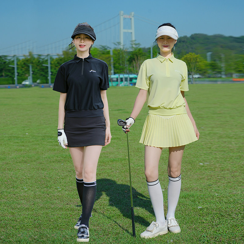 高菲斯特高尔夫女士夏季运动透气速干短袖显瘦时尚百搭短裙 - 实物图