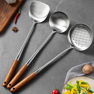 Jidaocook304不锈钢锅铲加长炒菜铲子厨房家用炒菜汤勺家用产子厨