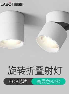 拉伯塔可调角度led筒灯射灯背景墙明装可折叠免开孔桶灯客厅玄关
