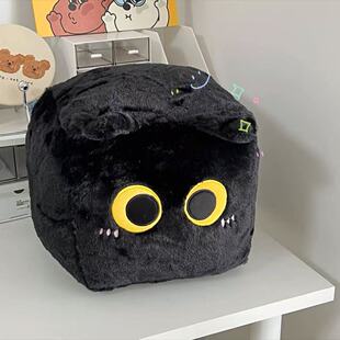 方块小猫毛绒玩偶公仔生日礼物送男女生布娃娃方形抱枕靠垫小猫咪