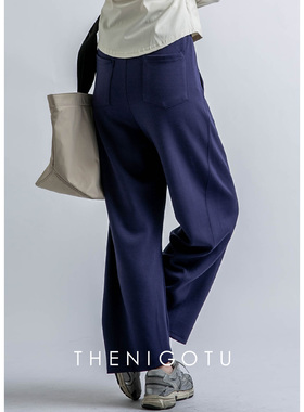 DOROTHY丨韩版宽松高腰弯刀休闲裤女2025新款百搭直筒阔腿运动裤