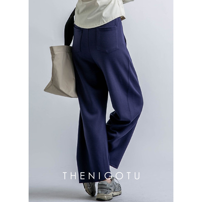 DOROTHY丨韩版宽松高腰弯刀休闲裤女2025新款百搭直筒阔腿运动裤