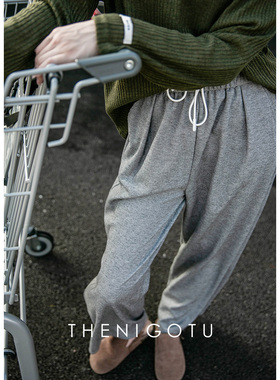 DOROTHY丨宽松高腰直筒休闲裤女2024新款居家百搭遛弯糯米裤卫裤