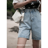 5分裤 DOROTHY 潮 女2021新款 显瘦休闲阔腿裤 韩版 高腰宽松牛仔短裤