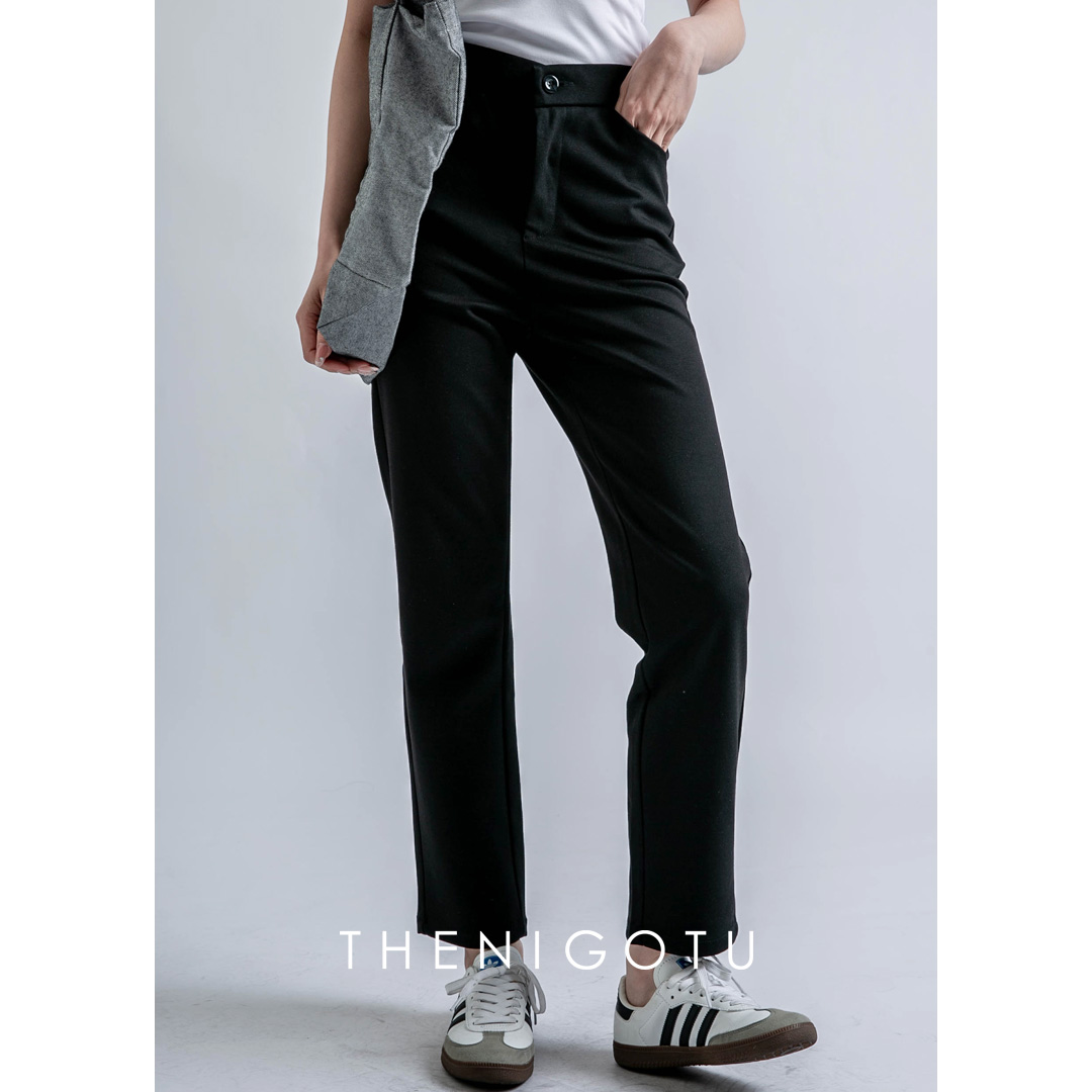 DOROTHY丨修身显瘦休闲小直筒裤女2025新款高腰百搭铅笔裤烟管裤