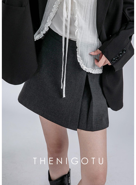 DOROTHY丨高腰西装短裙女夏季新款休闲学院风a字包臀半身裙子半裙