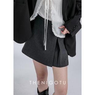 DOROTHY丨高腰西装短裙女夏季新款休闲学院风a字包臀半身裙子半裙