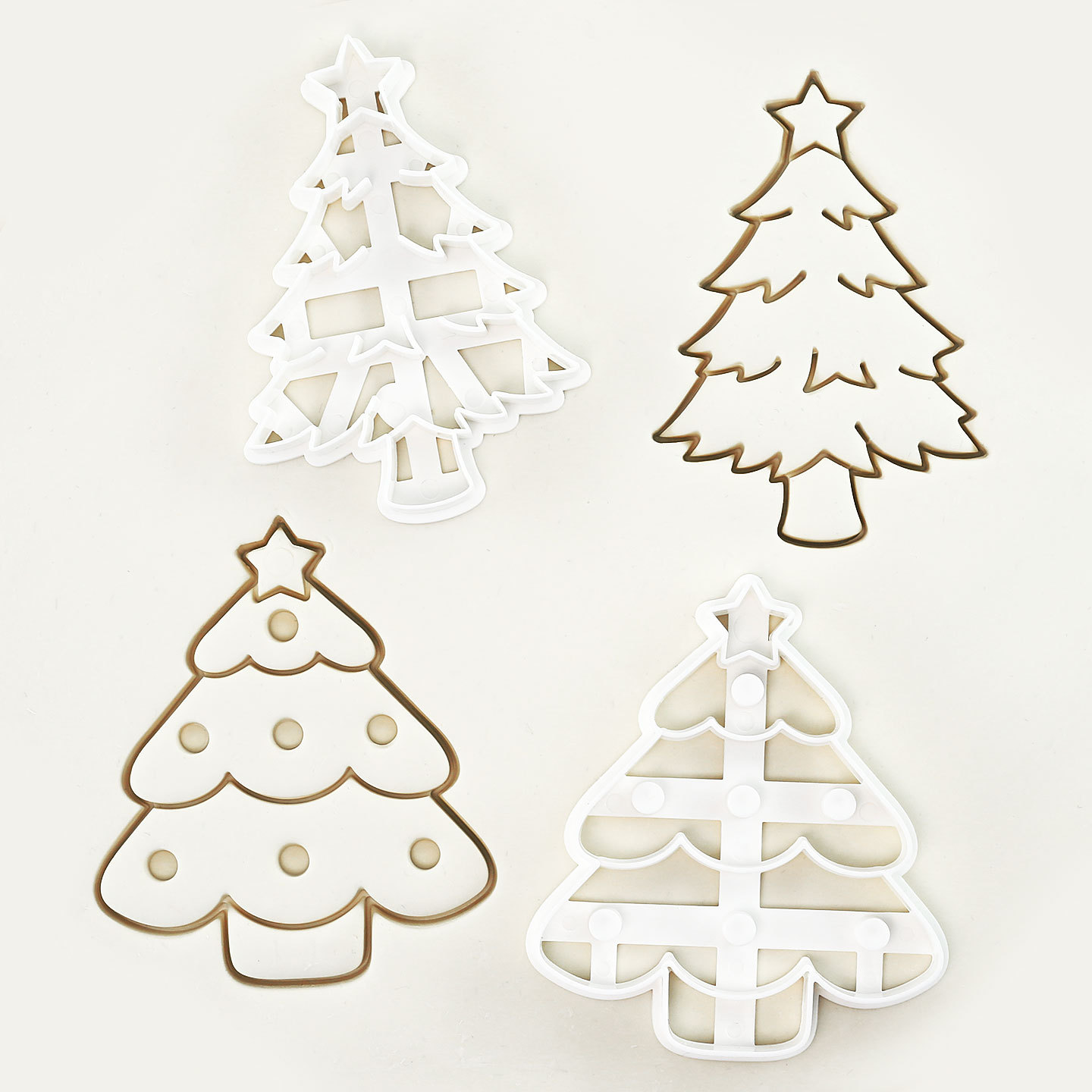圣诞树饼干模具印章模具卡通圣诞节印章磨具曲奇切模压花烘焙工具