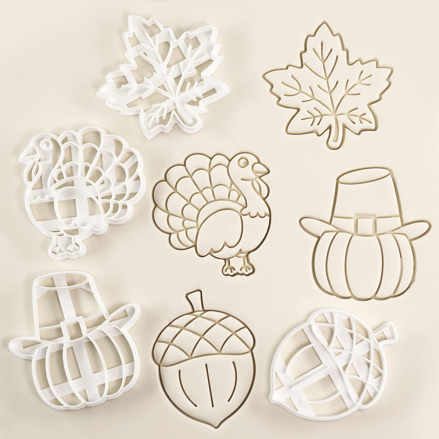 感恩节印章模具卡通南瓜火鸡印章磨具压花工具翻糖烘焙饼干切模