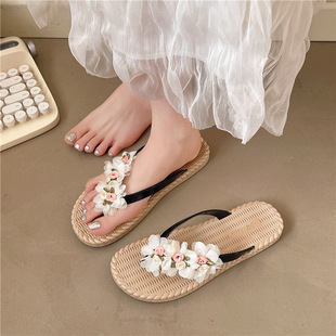 新款ins人字拖女夏季韩版仙女风时尚厚底防滑沙滩鞋海边度假拖鞋