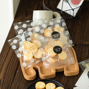 饼干包装袋手工曲奇雪花酥纽扣小饼干糖果奶酥枣圣诞烘焙透明自封