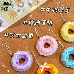 扭糖果甜毛美少送儿发创意发饰件锌特扭棒色甜圈绒甜女童夹简约挂