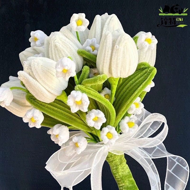 扭棒新娘香铃兰手材IY手礼物扭郁金捧花花束料包D工自制,玩具/童车/益智/积木/模型,手工创意粘贴类,淘宝优惠券,粉丝福利购,淘宝优惠卷