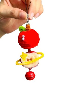 扭棒简单苹钥匙手机挂绳包挂件IY手工扭小果扣小D自制材料包