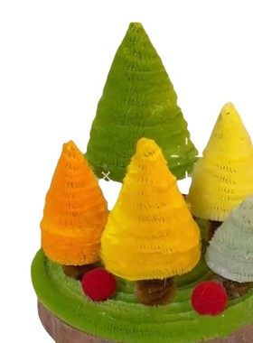 i秋日森工IY材包扭扭棒创意物办公室桌面ns风林手D料礼送朋友摆件