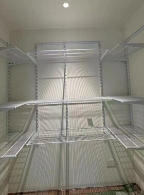 可调节定制金属置物架衣柜壁挂式零甲醛储藏室置物架商用储物架子