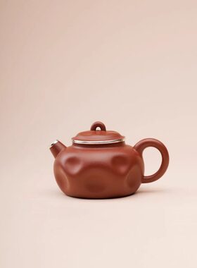一条新派紫砂【山丘】原矿小红泥茶壶手工礼物
