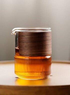 一条玻璃公道杯日式分茶器功夫茶具加厚耐热大号家用茶海茶礼物