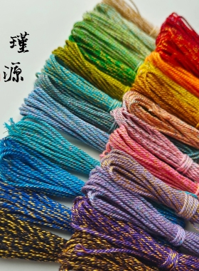 1.0mm加金手搓棉线文玩盘缠手工编织绳耐磨串珠流苏蒙古藏式棉绳