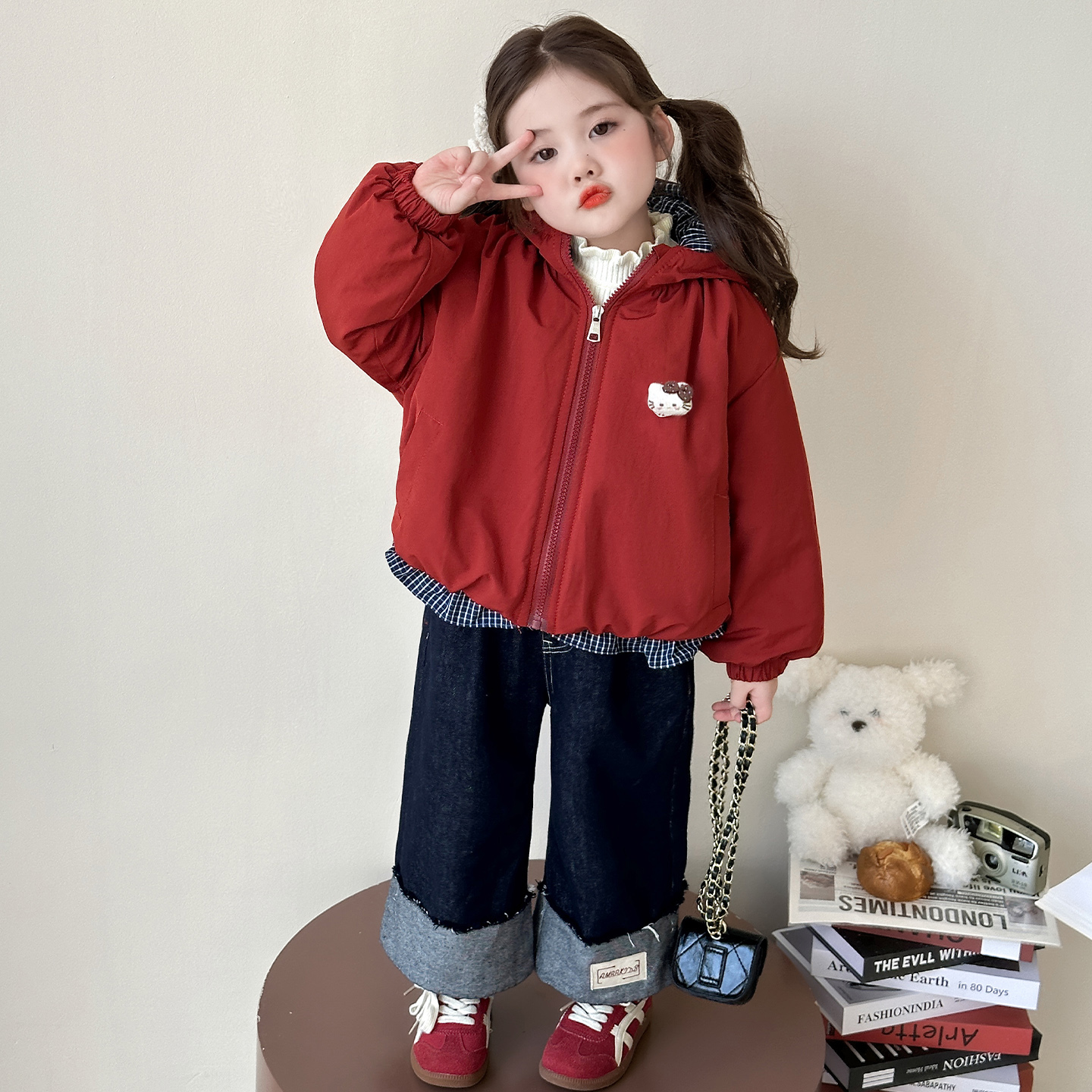 女童棉服秋冬2025新款