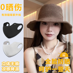 网红同款 出游度假大檐渔夫帽手工钩针透气防晒帽 时尚 草帽子女夏季