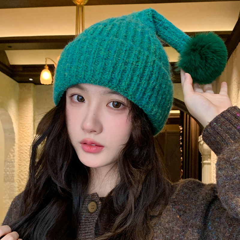 甜美多巴胺圣诞帽女冬保暖氛围感