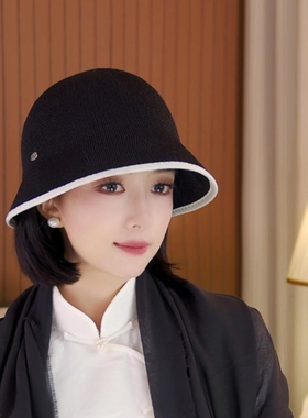 日系简约小香风素颜水桶帽女