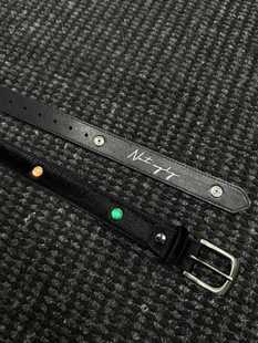 belt 24ss宝石马毛真皮烫银做旧搭扣腰带皮带gemstone NOT UGLY