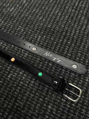 皮带宝石马毛做旧搭扣24ss烫银