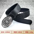 [15 Black Crosses 110cm] [Round Cross] Belt
