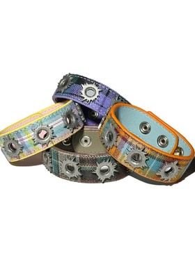 格纹弹孔手环手饰配饰