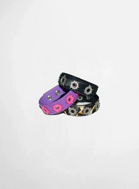 皮弹孔手环朋克摇滚可调节