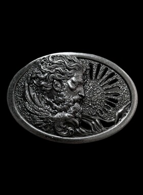 VOWPROGRESS“神迹系列”宙斯立体浮雕扣头北美野牛皮腰带皮带