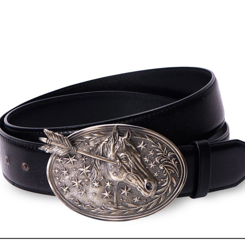 废土风马头合金腰带男女皮带高级