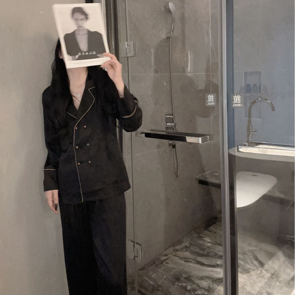 睡衣女春秋款大牌高级感双排扣秋冬季长袖长裤气质女士家居服套装