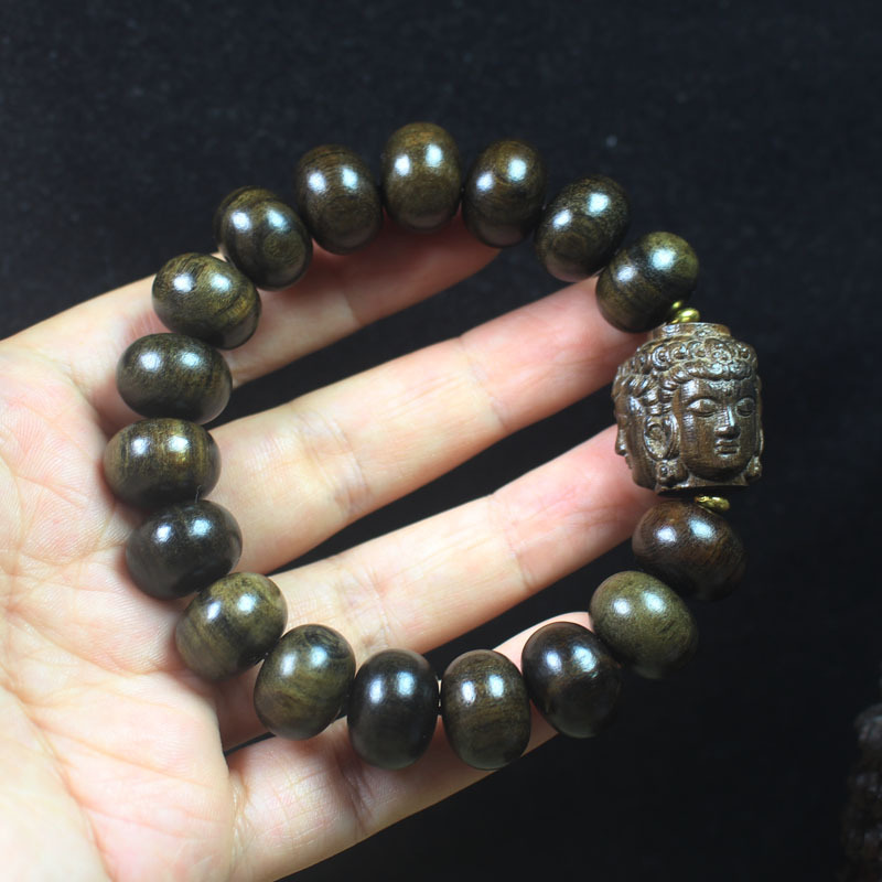 沉贵宝算盘珠15mm手串三面佛手链